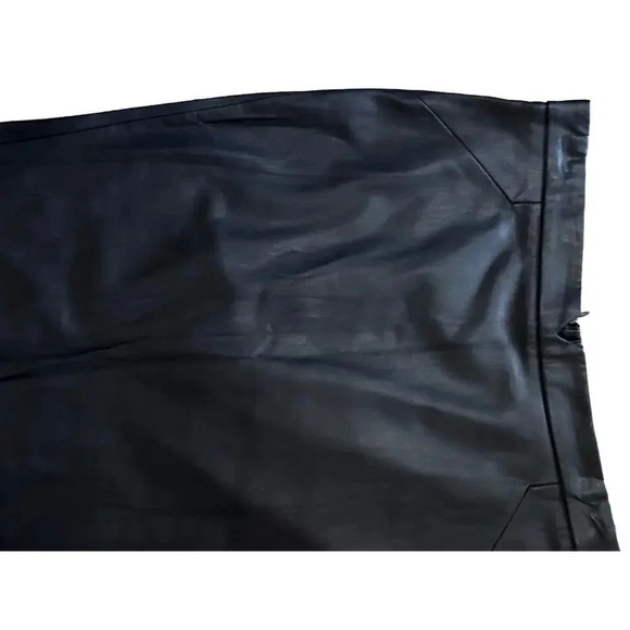 Zara Women's Black Leather Straight & Pencil Skirt Size Large - Picture 4 of 8